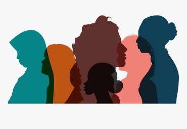 Silhouettes of diverse women symbolizing unity and equality by a gender and inclusion expert